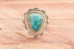 Native American Jewelry Genuine Sonoran Turquoise Ring